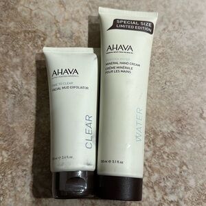 NWOT AHAVA Facial Mud Exfoliator and Mineral Hand Cream Bundle